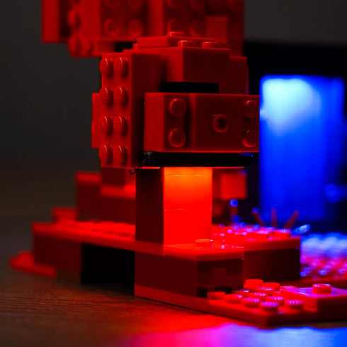 Upgraded LED Light Kit for LEGO The Nether Portal Ambush Building Set, Compatible with LEGO 21255 (Model Not Included)