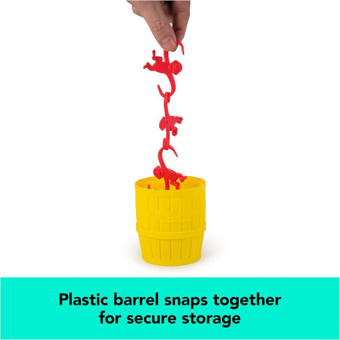 Barrel of Monkeys Retro Linking Family Game, Classic Preschool Games for Family Game Night, Ages 3+