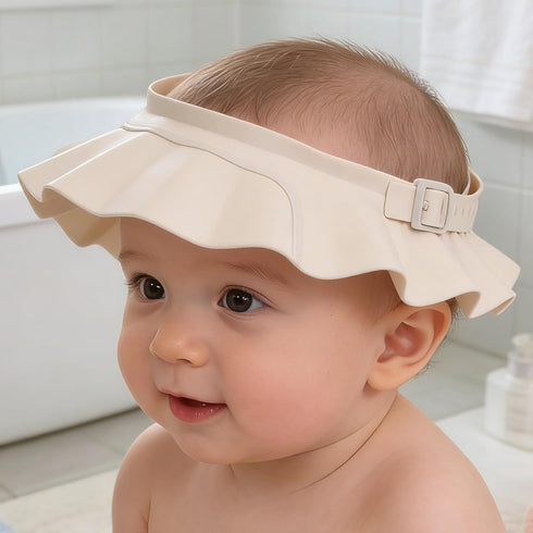 ZUNOXAZ 2PCS Children Bath Visor Hat - Baby Shower Shampoo Cap - Adjustable Soft Hair Washing Guard - Bathing Hat