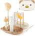 VOOWO Baby Bottle Brush & Drying Rack, Travel Bottle Cleaner Kit, Silicone