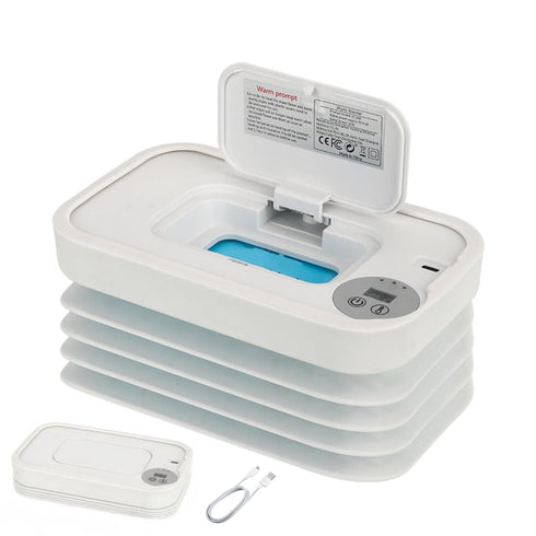 Generic Wet Wipes Warmer, Wipe Warmer Cordless with 3 Adjustable Temperature, Foldable Portable