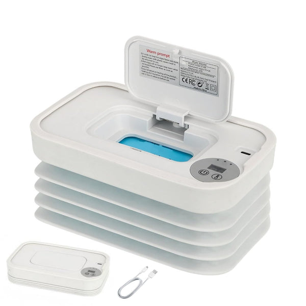 Generic Wet Wipes Warmer, Wipe Warmer Cordless with 3 Adjustable Temperature, Foldable Portable