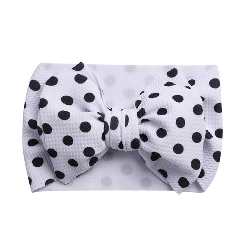 KIDOCHEESE Big Bows Baby Girl Headbands with Oversized Bows, Elastics Nylon Hairbands for Newborns, Infants, Toddlers,