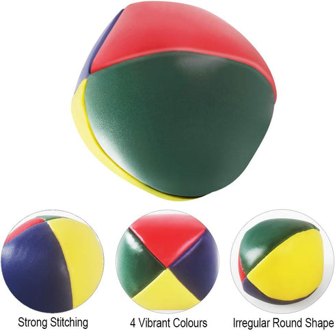 6 Pack Soft Juggling Balls for Beginners, Bulk Set for Juggler, Kids and Adults