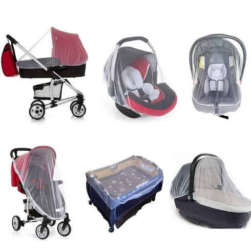 Baby Stroller Mosquito Net, 2 Pack Durable Mesh Protection for Bassinets, Cradles, Playards, Universal Fit Insect