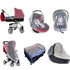 Baby Stroller Mosquito Net, 2 Pack Durable Mesh Protection for Bassinets, Cradles, Playards, Universal Fit Insect