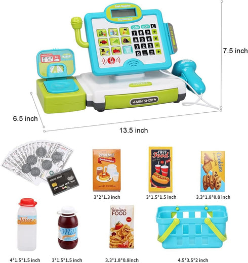Count Girls,45 3 4 5 6 7 FS Pretend Play Calculator Cash Register Toy as Preschool Gift for Kids, Classic Toy