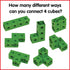 edxeducation Linking Cubes, Set of 100, Connecting and Counting Snap Blocks for Early Math