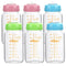Matyz Glass Breastmilk Storage Bottles, 6 Pack, 8 oz, Compatible With Spectra