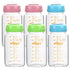Matyz Glass Breastmilk Storage Bottles, 6 Pack, 8 oz, Compatible With Spectra