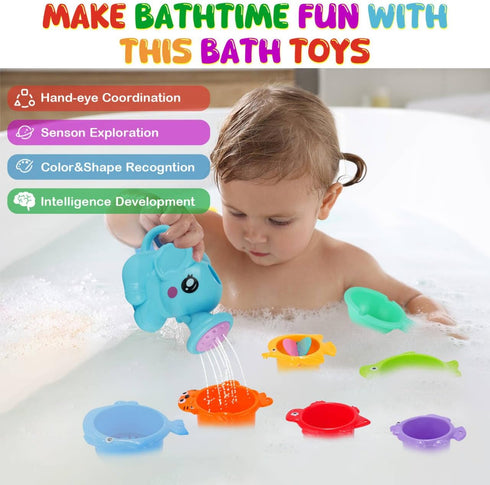 BeneFine Set Bath Toy for Kids Toddlers Baby Bath Toys Fun Educational Floating Bathtub Playtime Accessories Gift Bath