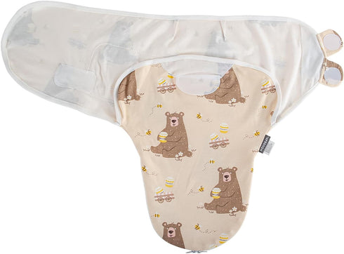HOUSBAY 2-Way 1 Pack 3-6 Baby Swaddle Blanket Boy Girl Super Soft Material Newborn Adjustable Swaddles Zipper Sleep