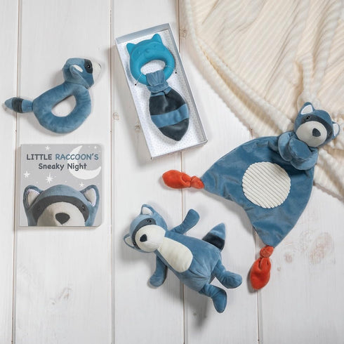 Mary Meyer Teething Toys Leika Silicone Baby Teether, 9-Inches, Little Raccoon for Babies 0-12 Months