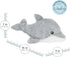 Cozy Dolphin - Microwavable & Weighted Plush Stuffed Animal - Heated Plushie for Warmth - Cute, Soft, Toy for Adults
