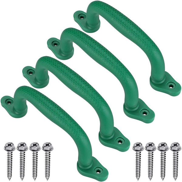 Dolibest Set of 4 Safety Playground Handles - Swing Set Hand Grips for Climbing Frame and Play House (Green)