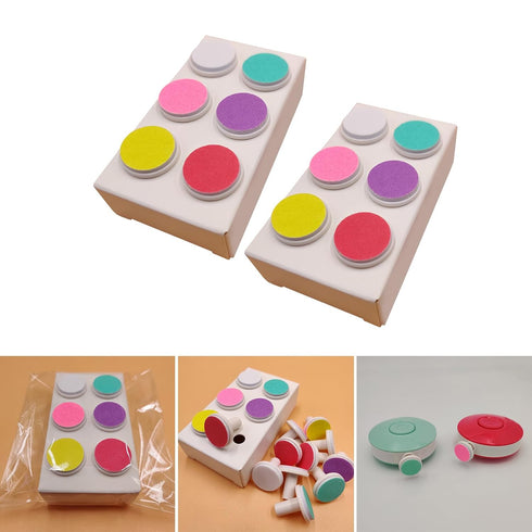 TNNOKL 12-Pieces/Set Trimmer Baby Nails File Nails Replacement Pads Grinding Heads for Most Brand Electric Nails File