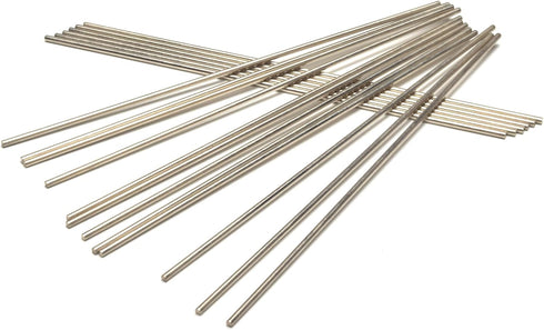 EUDAX 100Pcs 2mm Dia. STEM Toys Round Rod Axles for DIY Toy RC Car Boat Helicopter Model Part (2mmx150mm)