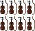 8Pcs 1:12 Dollhouse Violin Miniature Musical Instrument Collection for Doll House Musical Room
