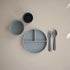 mushie Silicone Suction Plate - BPA-Free Non-Slip Design (Stone)