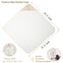 6-Pack Set 5 37.5 37.5 Inch Organic Cotton Baby Bath - Embroidered Hooded Towel & Soft Washcloths, Ultra Soft Newborn