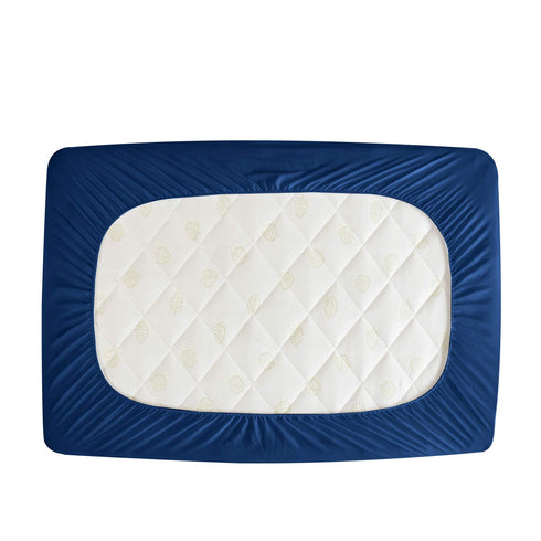 Pack and Play Mattress Protector Sheets, Fitted Waterproof Cover for Graco Pack n Play & Dream On Me, Navy