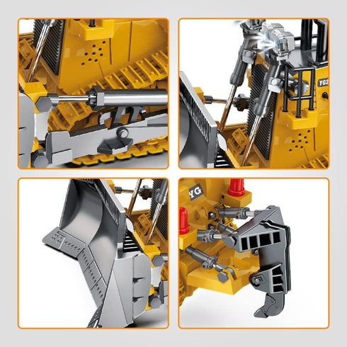 Bulldozer Bulldozer bulldozing Dwi Dowellin Rc Toys for Boys,Construction Remote Control with Metal Shovel