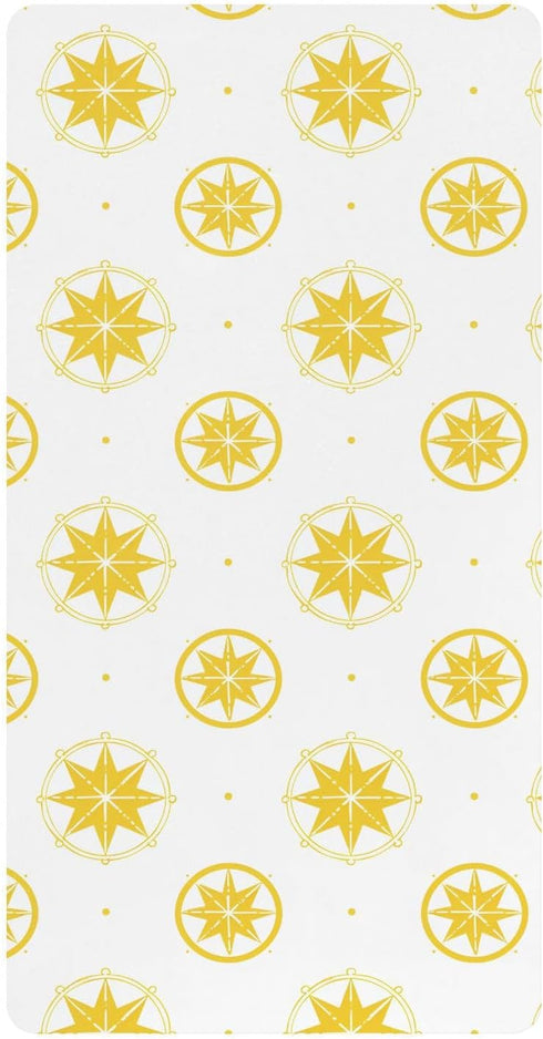 miaozhen Cotton Baby Crib Sheets for Boys Girls Soft Breathable Bright Yellow Star