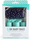 Duffel Dispenser Gift Box, NVY/Wht Dot