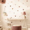 QUCHENG Removable Boho Wall Stickers, 6 Sheets Nursery Decals for Girls Bedroom, Cute Vinyl Murals Decor