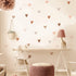 QUCHENG Removable Boho Wall Stickers, 6 Sheets Nursery Decals for Girls Bedroom, Cute Vinyl Murals Decor