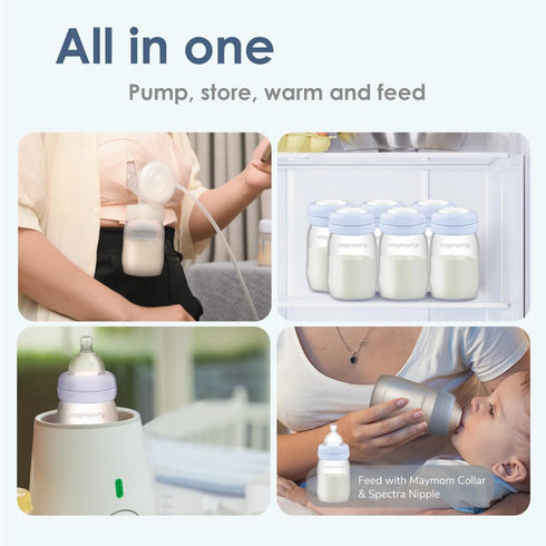 5.4 oz; S2 S1 9 Maymom Wide Neck Breastmilk Collection n Storage Bottle Re-markable SureSeal Disc. Fits Spectra Spectra
