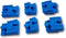 SpeedFreakCNC 6pc Duplo to Brio Compatible Bridges & Hills Adapter Set (Blue)