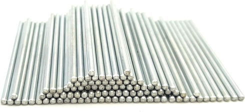 EUDAX 100Pcs Dia.2mm STEM Toys Shaft Round Rod Axles for DIY Toy RC Car Boat Helicopter Model Parts (2mmx50mm)