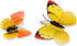 Mixed 12PCS 3D Pink Butterfly Wall Stickers Decor Art Decorations (Yellow)