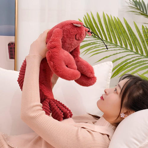 XIYUAN 17" Lobster Plush Toy - Stuffed Sea Animal Pillow for Home Decoration Gifts