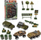 ArtCreativity Diecast Military Playset for Kids - 15-Piece Set with Army Trucks, Signs, and Imagination-Sparking Toys