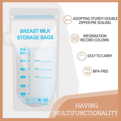 AHSNYLC 30PCS Breastmilk Storage Bag - Milk Bags for Breastmilk for Feeding,Breast Milk Storage Containers