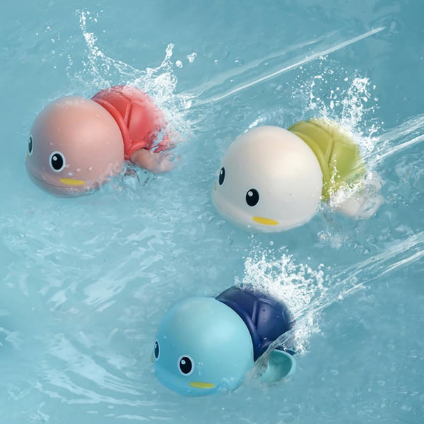 Baby Bath Toys, Wind Up Swimming Turtle Toys for Toddlers, Floating Water Bathtub Shower Toys (3 Pack)