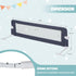 (60-Inch, BABY JOY Bed Rails for Toddlers, Extra Long, Swing Down Safety Bed Guard for Convertible Crib, Folding Baby
