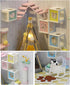 Kisoy Dollhouse Miniature with Furniture Kit, DIY 3D Wooden House Kit with Dust Cover & LED (Pet Room)