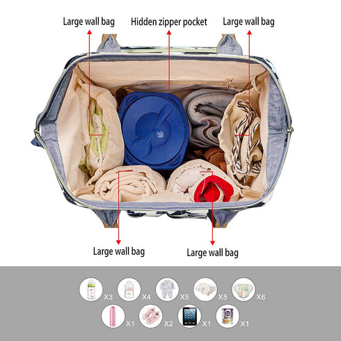 Backpack,Womens Black Bag Large Waterproof Maternity Baby Nappy Bags Cow Print