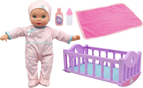 Crib Time Fun - New Adventures 12" Doll Playset for Children's Pretend Play, Ages 2+