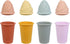 BLUE GINKGO Ice Cream Sand Toys, Silicone Beach Toy Set of 4, Easy Clean Travel-Friendly for Toddlers and Children