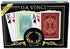 DA VINCI Persiano Italian 100% Plastic Playing Cards - 2-Deck Set with Hard Shell Case