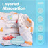 EMSAAG Pack 7-Soft Towels,100% Pattern-10 10 Muslin Baby Washcloths of Sweat Cloths for Newborn,Absorbent Baby Bath