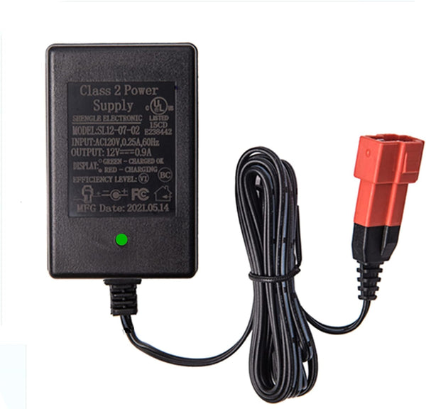 12 Volt Battery Charger for Kids Ride On Toys, SL12-07-02 Electric Car Power Adapter with Square Plug