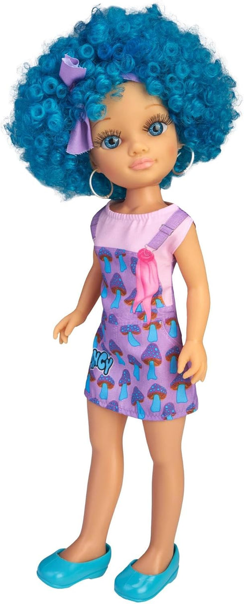 Nancy Curly Power Fashion Doll, 16" Doll with Blue Hair