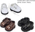 3 Pairs Mini Finger Shoes, Cute PU Leather Gnome Shoes for Finger Breakdance Fingerboard, 1/8 BJD Doll Shoes