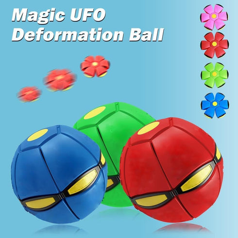 UFO Magic Ball, Portable Pet Toy Flying Saucer Ball, Creative Doggy Disc Ball for Kids Sports and Outdoor Games