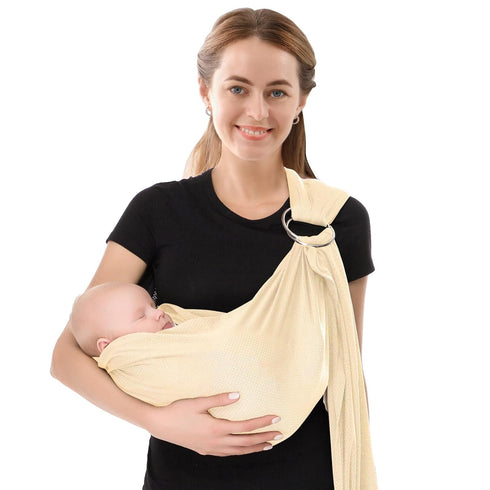 Water Ring Sling Baby Carrier, Adjustable Lightweight Breathable Newborn Carrier Sling for